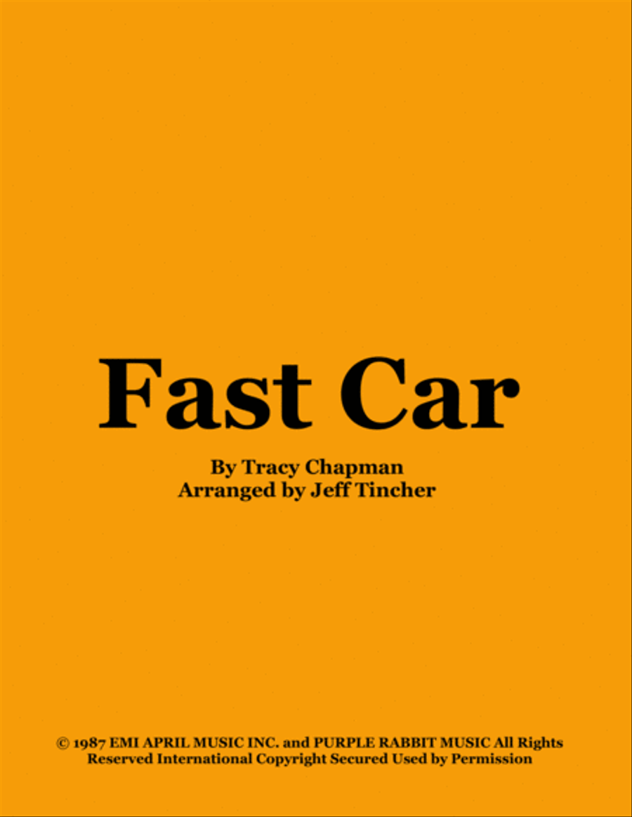 Fast Car Voice scores gallery preview page 1