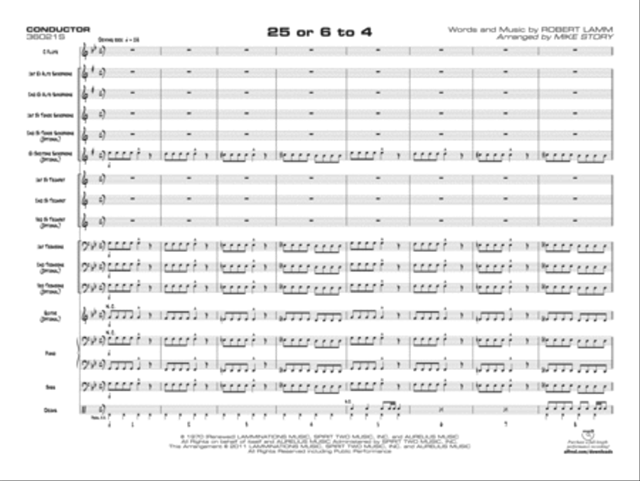 25 or 6 to 4: Score Jazz Ensemble scores gallery preview page 3