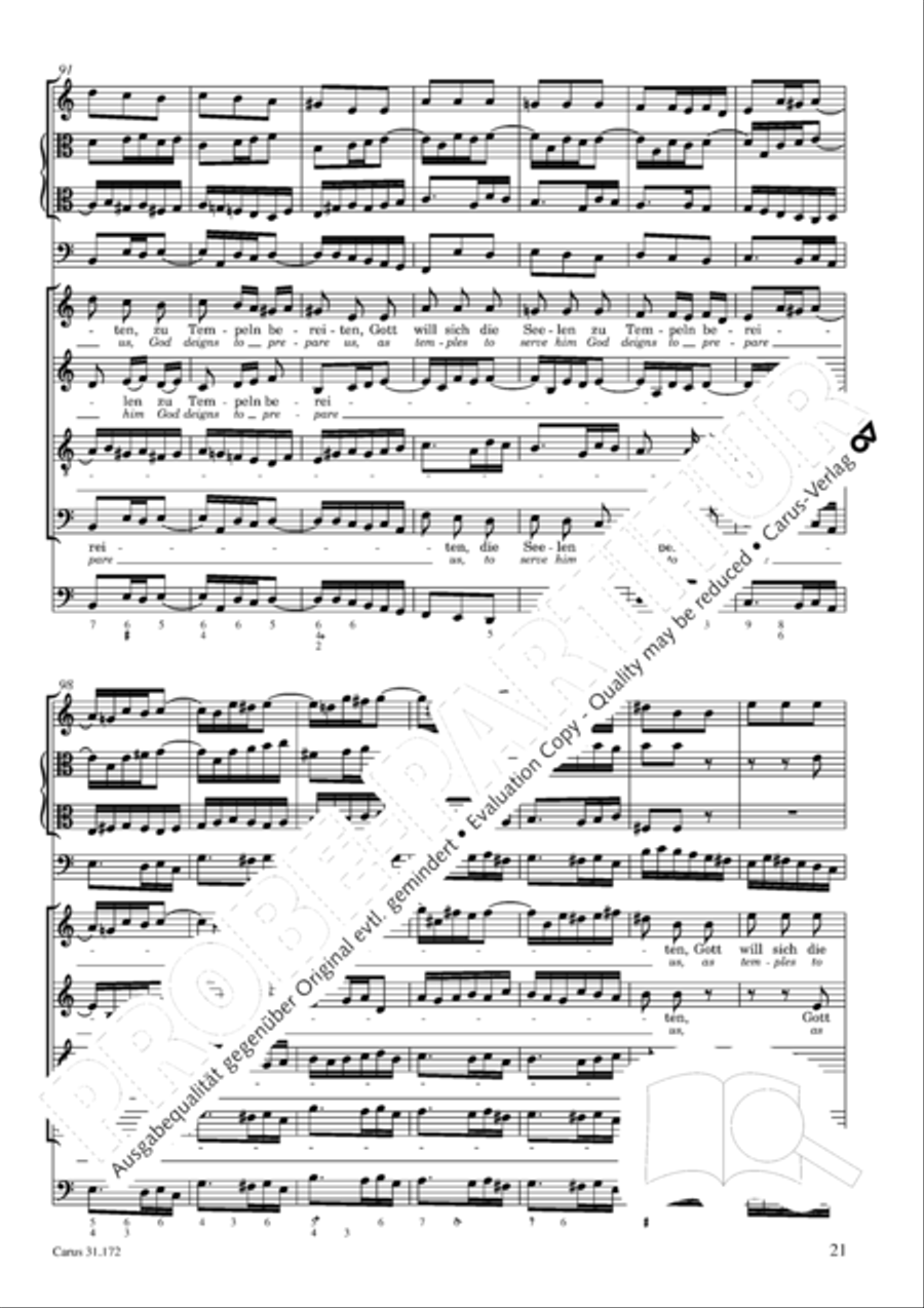 Sound forth, now with singing (Erschallet, ihr Lieder) 4-Part scores gallery preview page 20