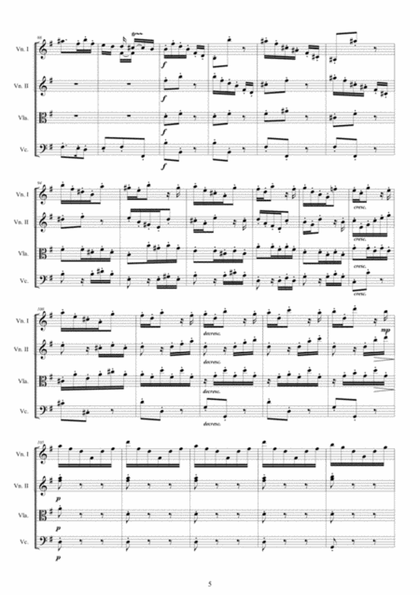Vivaldi - Concerto No.12 in G major RV 298 Op.4 for String Quartet image number null