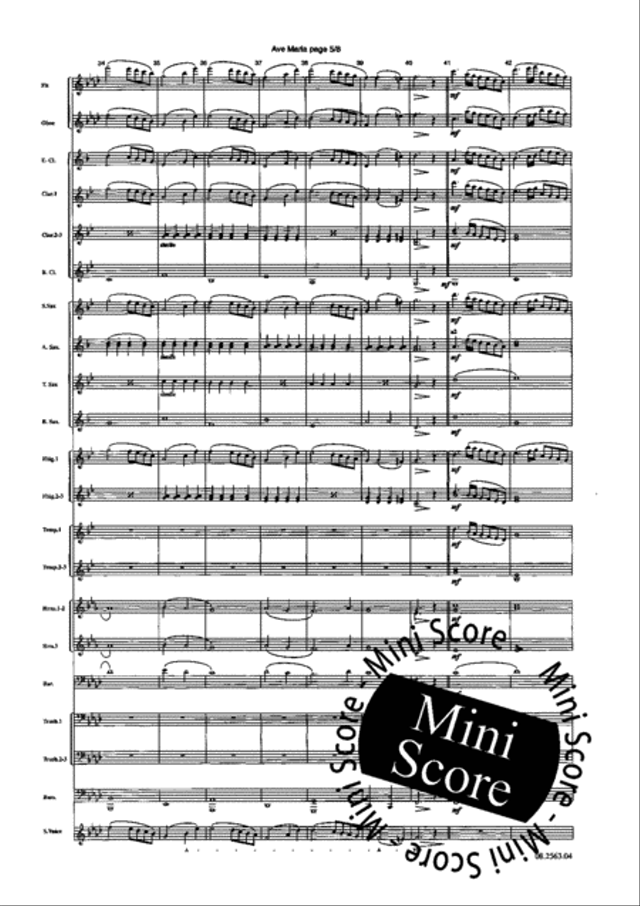 Ave Maria Concert Band scores gallery preview page 9