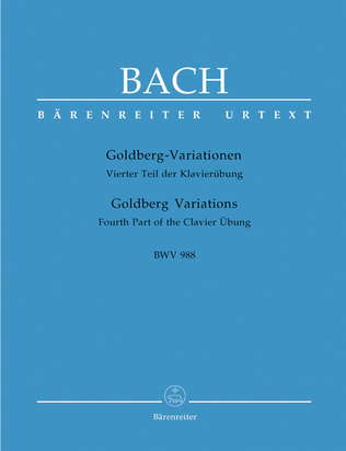Book cover for Goldberg Variations, BWV 988