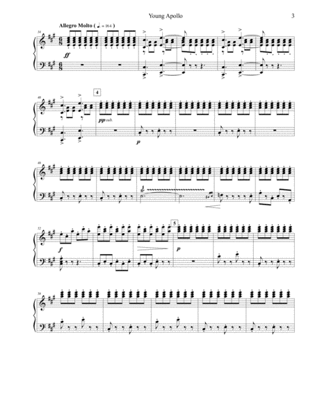 Benjamin Britten's Young Apollo, Piano II score