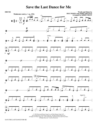 Save the Last Dance for Me (arr. Kirby Shaw) - Drums