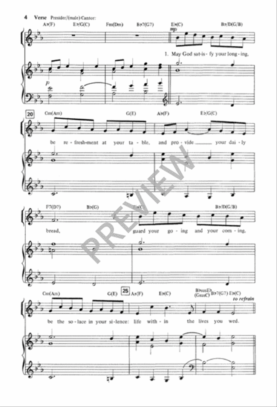 A Nuptial Blessing - SATB edition 4-Part scores gallery preview page 5