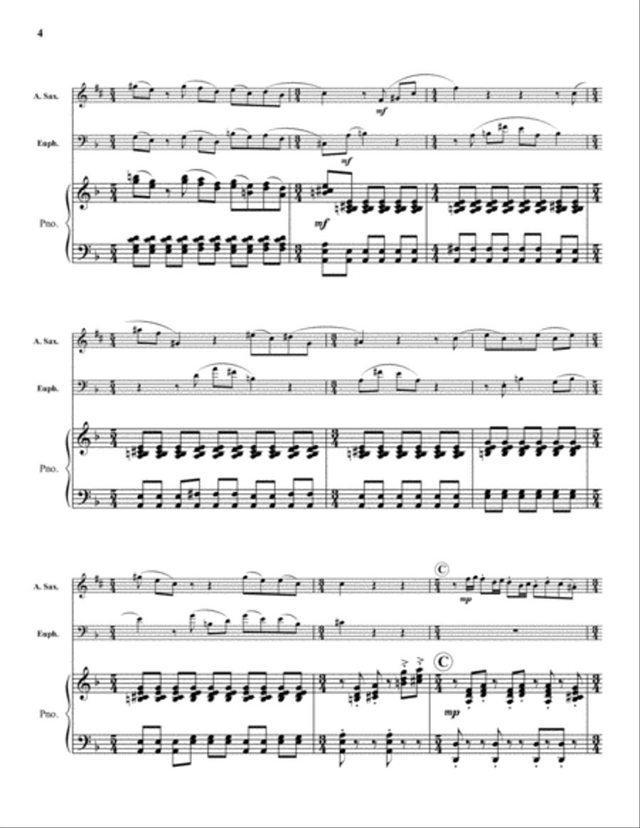 Conversations Saxophone scores gallery preview page 4