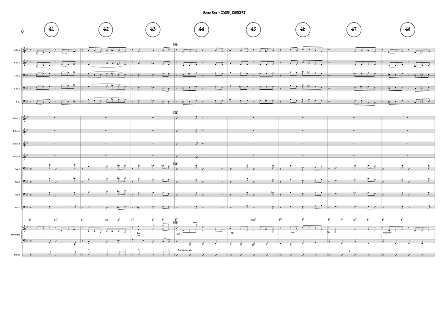 Briar Rose (for Jazz Big Band) Jazz Ensemble scores gallery preview page 6