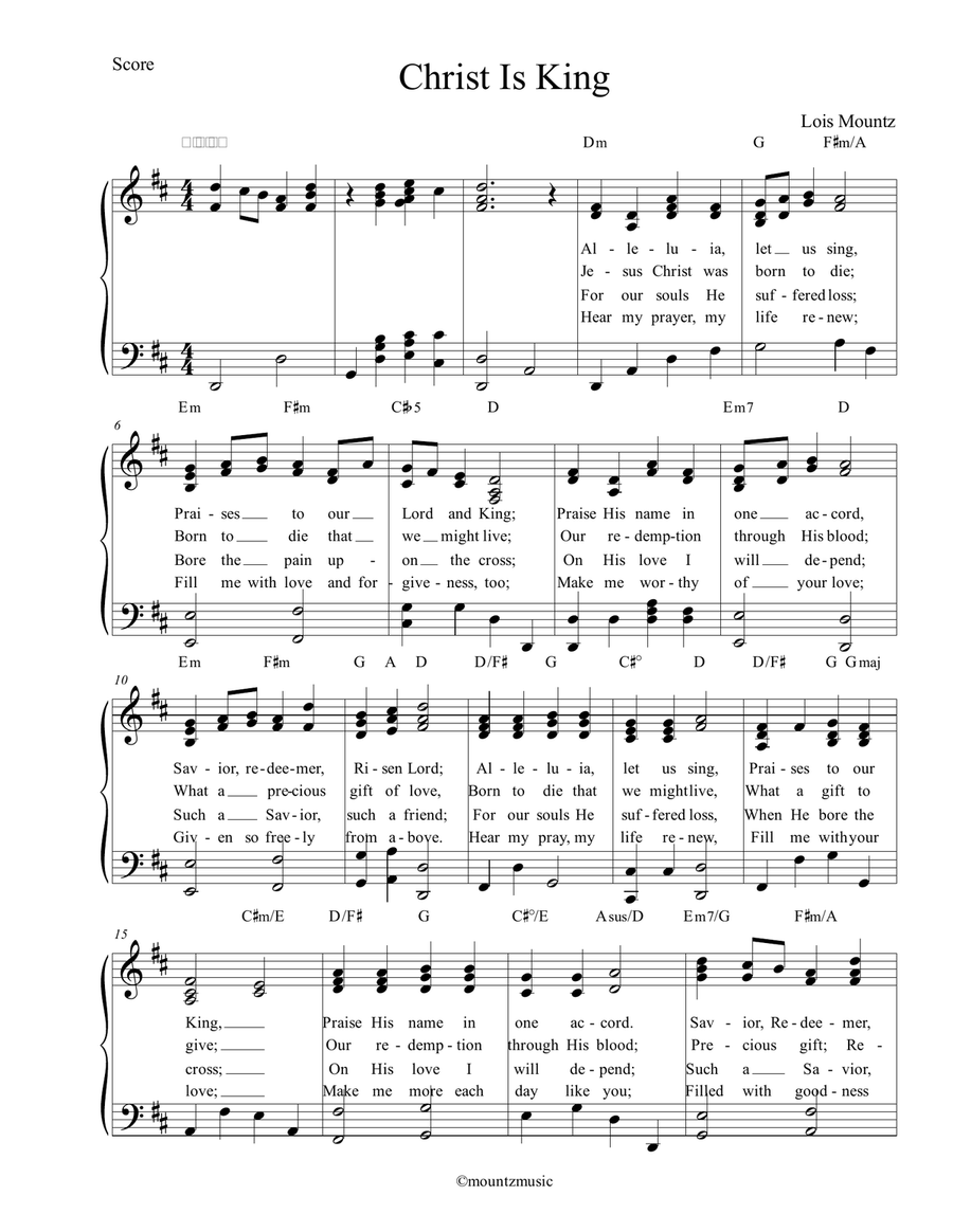 Christ Is King Choir scores gallery preview page 1