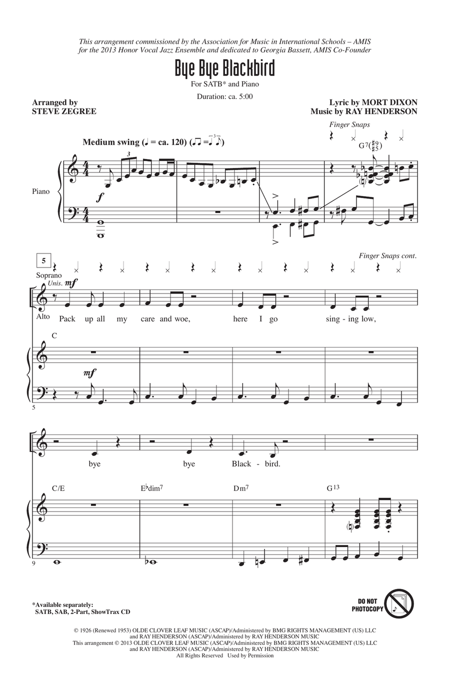 Bye Bye Blackbird