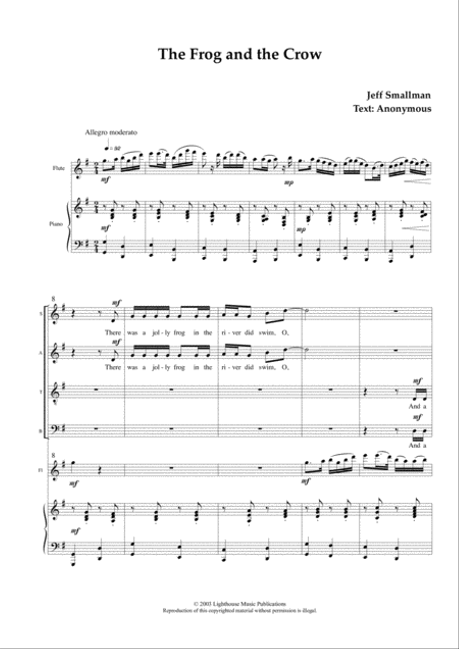 The Frog and the Crow The Frog and the Crow 4-Part scores gallery preview page 3