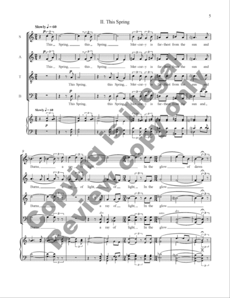 The Spring of Life (Le printemps de la vie) A Cappella scores gallery preview page 18