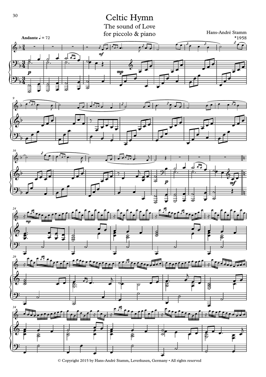 Eight pieces for flute and piano Flute Solo scores gallery preview page 6