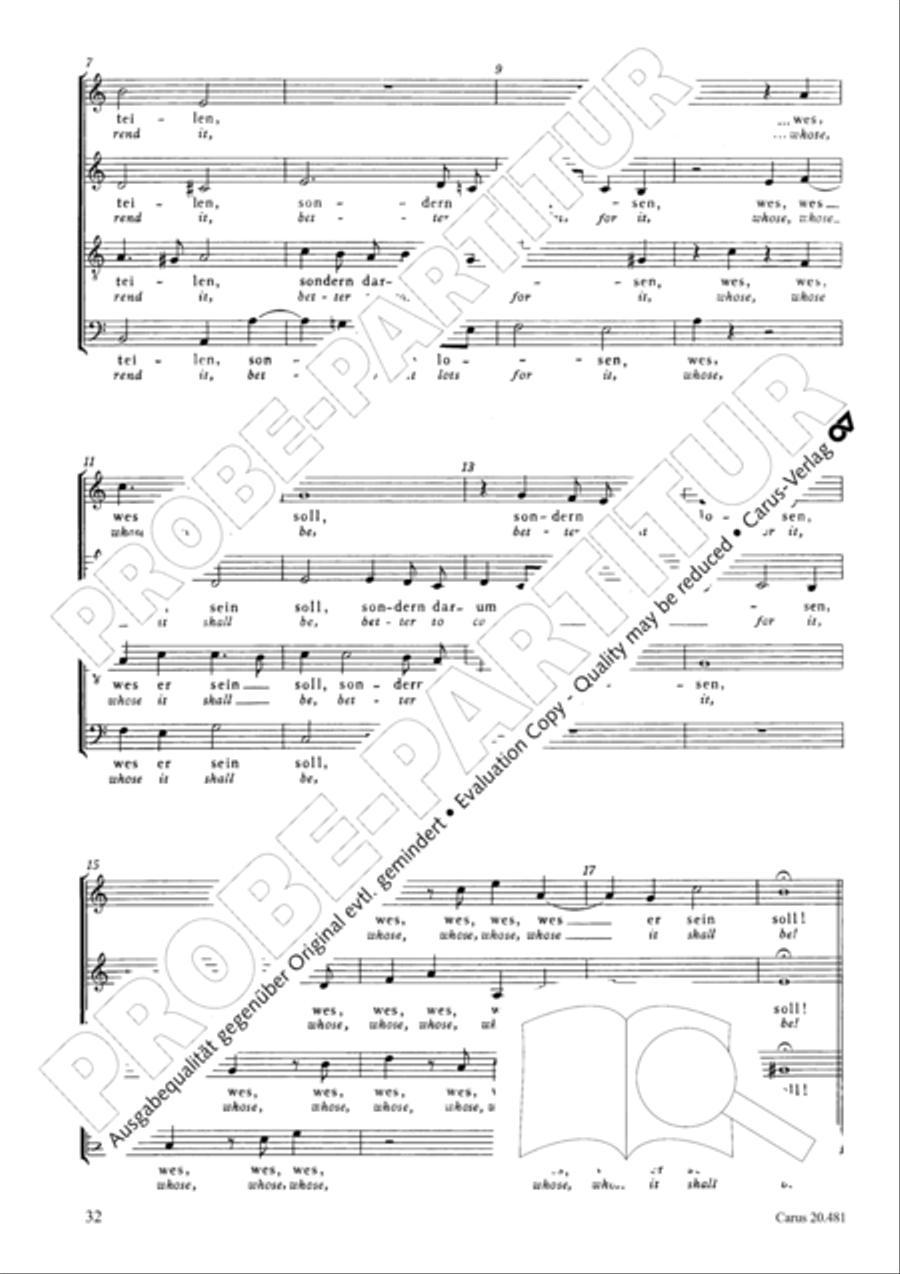 St. John Passion / The Passion of our Lord and Saviour Jesus Christ 4-Part scores gallery preview page 33