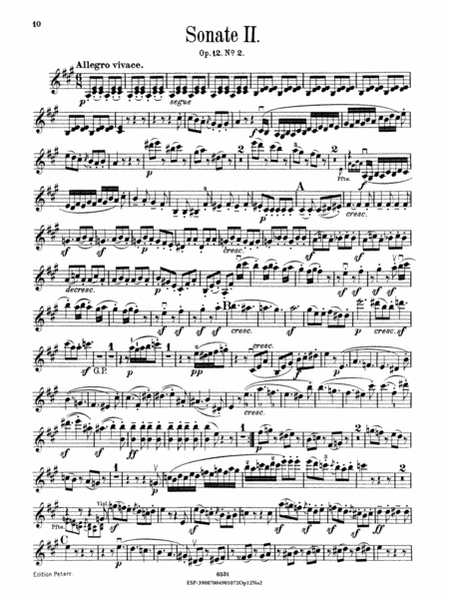 Sonata in A Major, Op.12 No.2