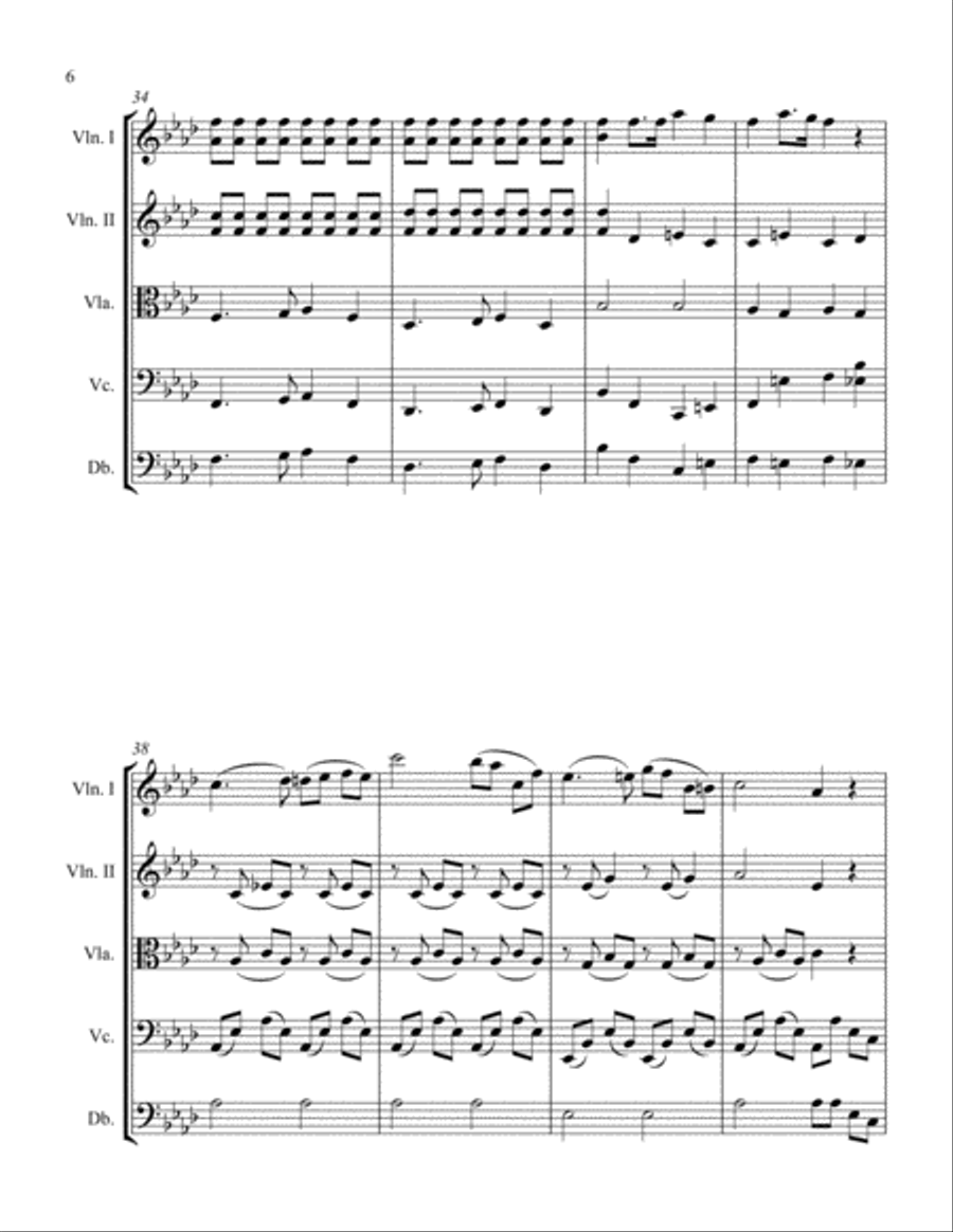 Lincoln's Funeral March String Orchestra scores gallery preview page 6