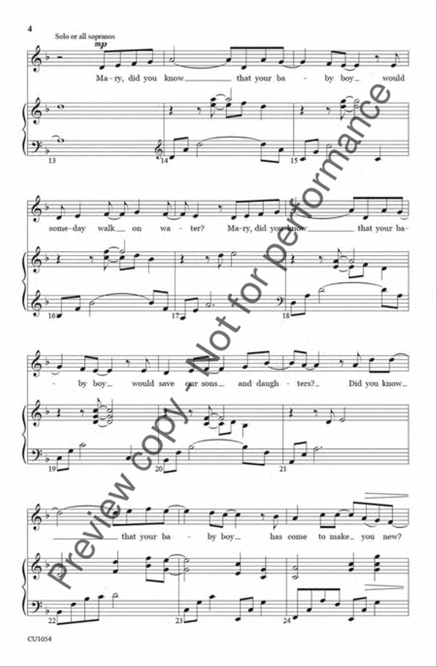 Mary, Did You Know? - SSAA SSAA scores gallery preview page 3