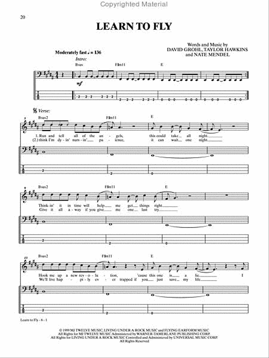 Foo Fighters Electric Guitar scores gallery preview page 3