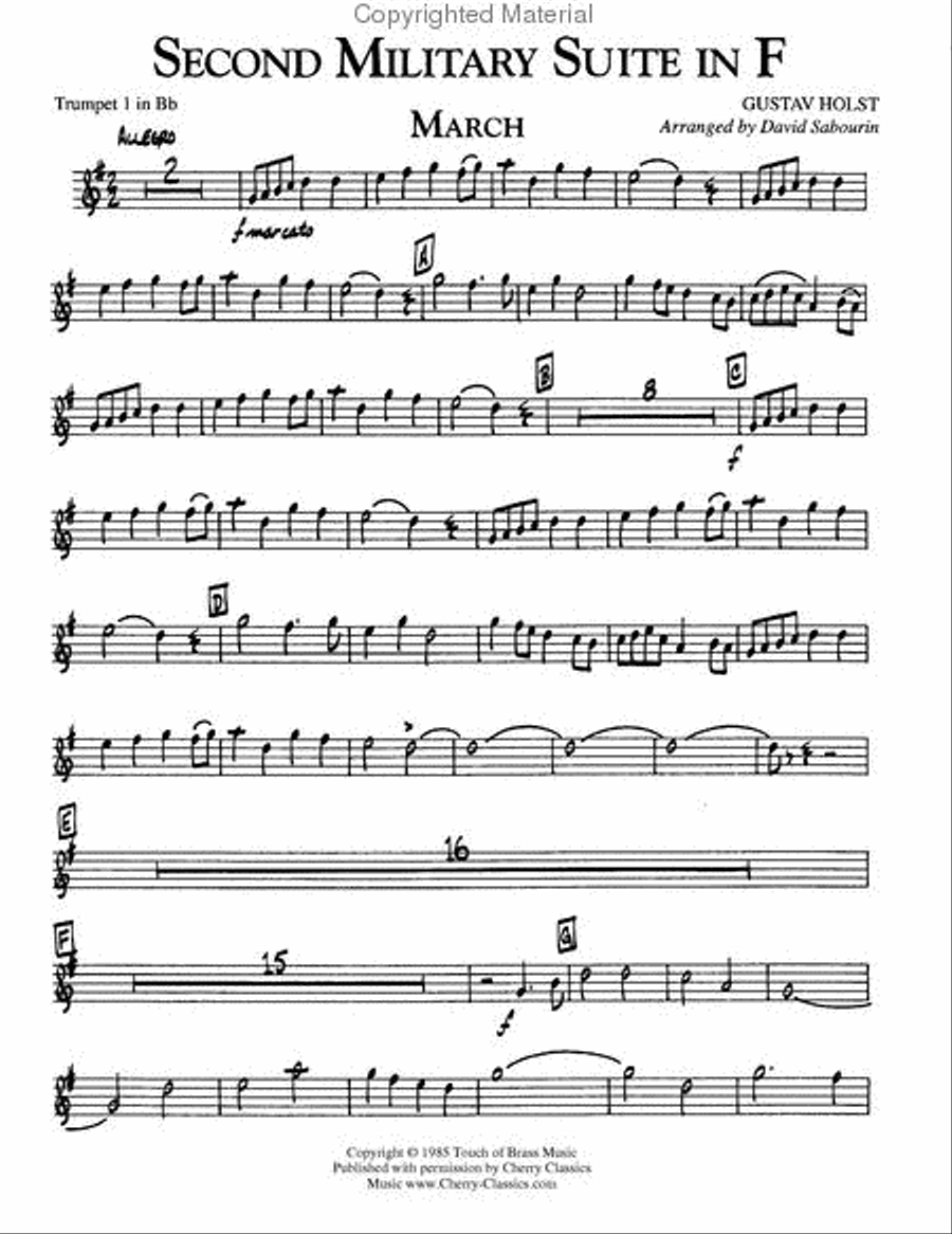 Second Suite in F Brass Quintet scores gallery preview page 5