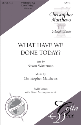 Book cover for What Have We Done Today?