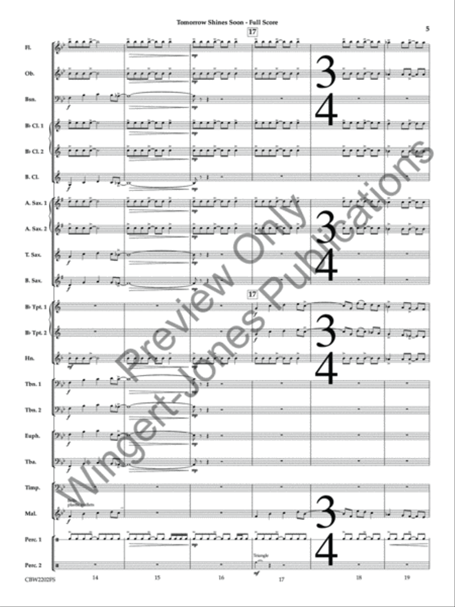 Tomorrow Shines Soon (Score) Concert Band scores gallery preview page 6