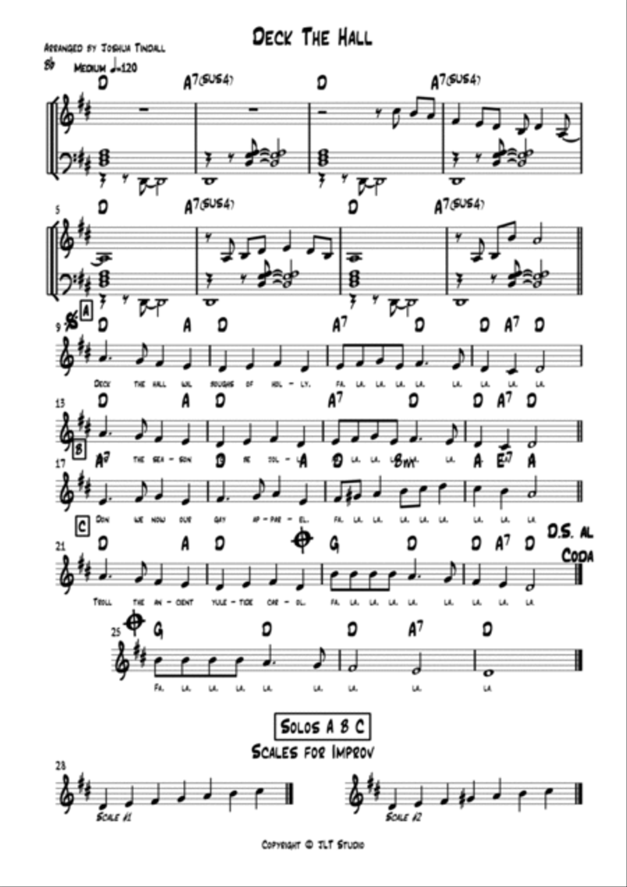 Deck The Halls Jazz Ensemble scores gallery preview page 3