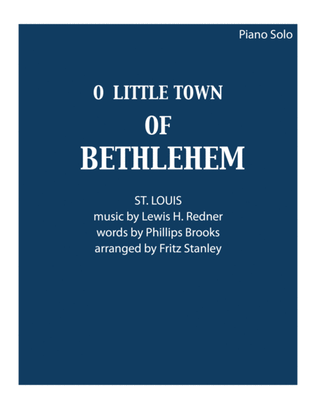 Book cover for O Little Town of Bethlehem - Piano Solo