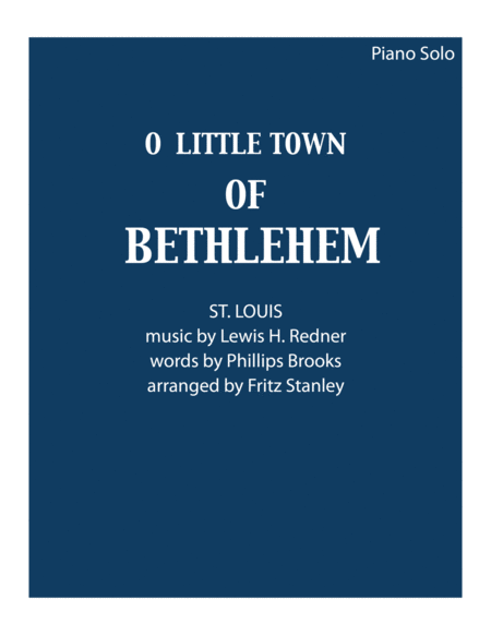 O Little Town of Bethlehem - Piano Solo image number null