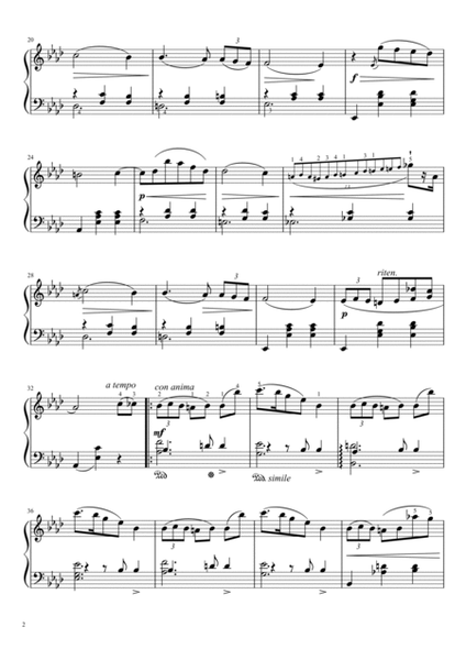 Chopin Waltz Opus 69 No. 1 in A♭ Major Valse De L’adieu With Finger image number null
