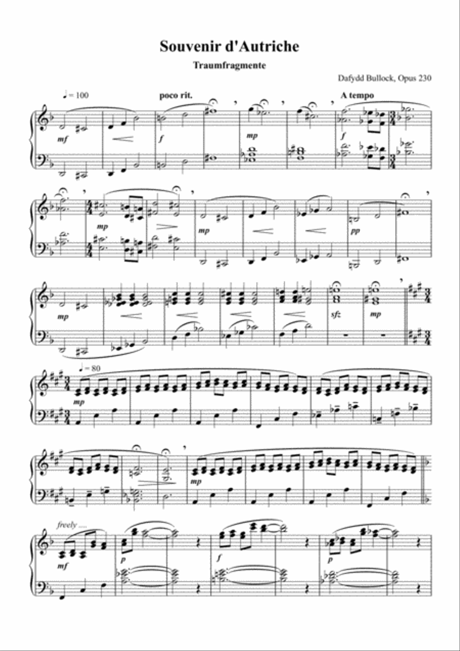 Souvenir d'Autriche - Souvenir of Austria Piano Solo scores gallery preview page 2