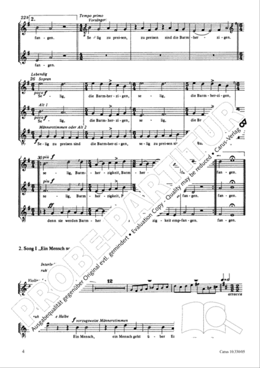 Lehrstuck von der Barmherzigkeit SSA scores gallery preview page 4