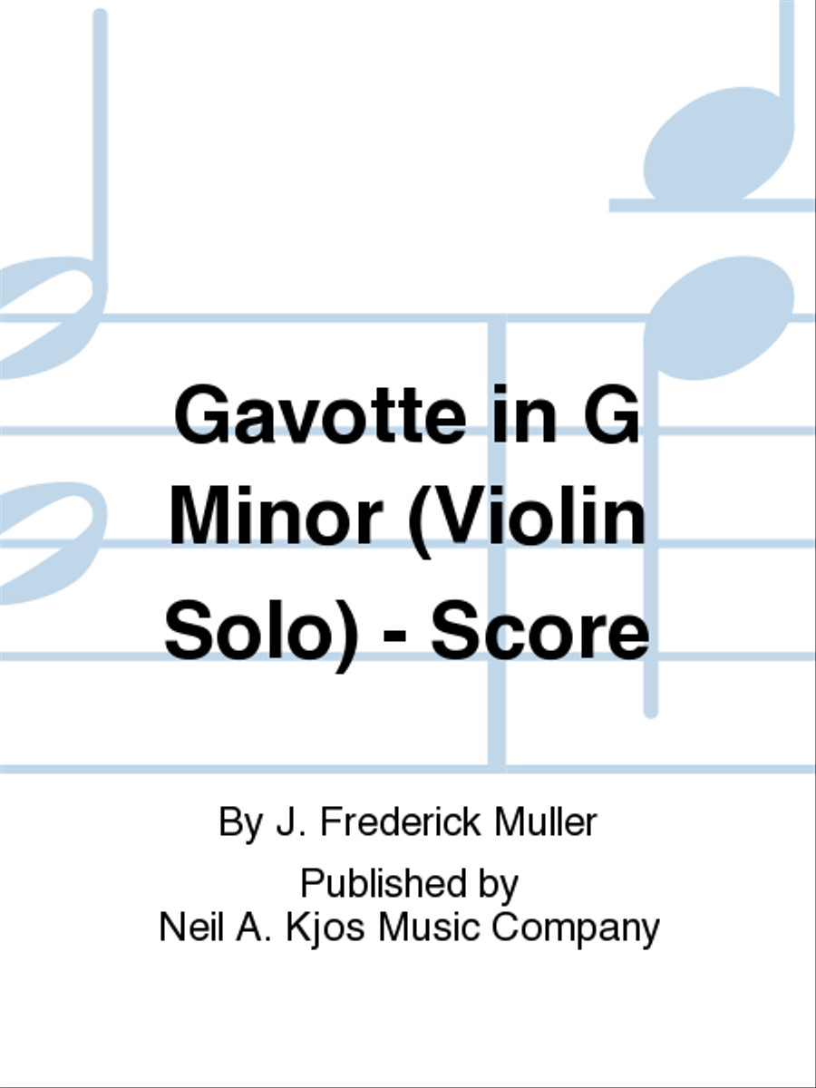 Gavotte in G Minor (Violin Solo) - Score