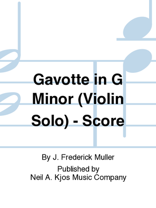 Gavotte in G Minor (Violin Solo) - Score