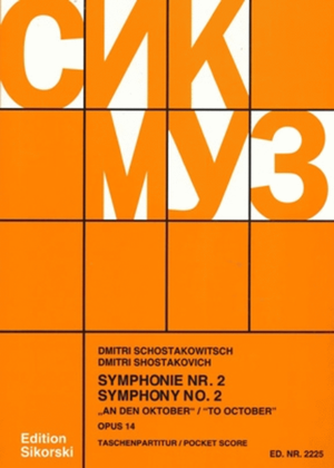 Book cover for Symphony No. 2, Op. 14 “To October”