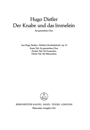 Der Knabe und das Immelein (Im Weinberg auf der Hohe), Op. 19