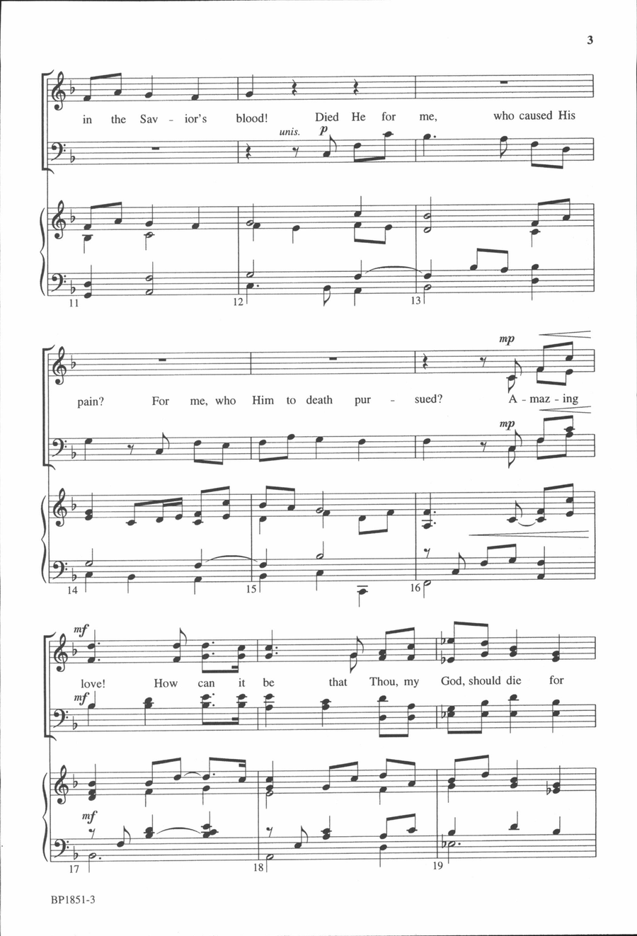 Amazing Love! How Can it Be 4-Part scores gallery preview page 4