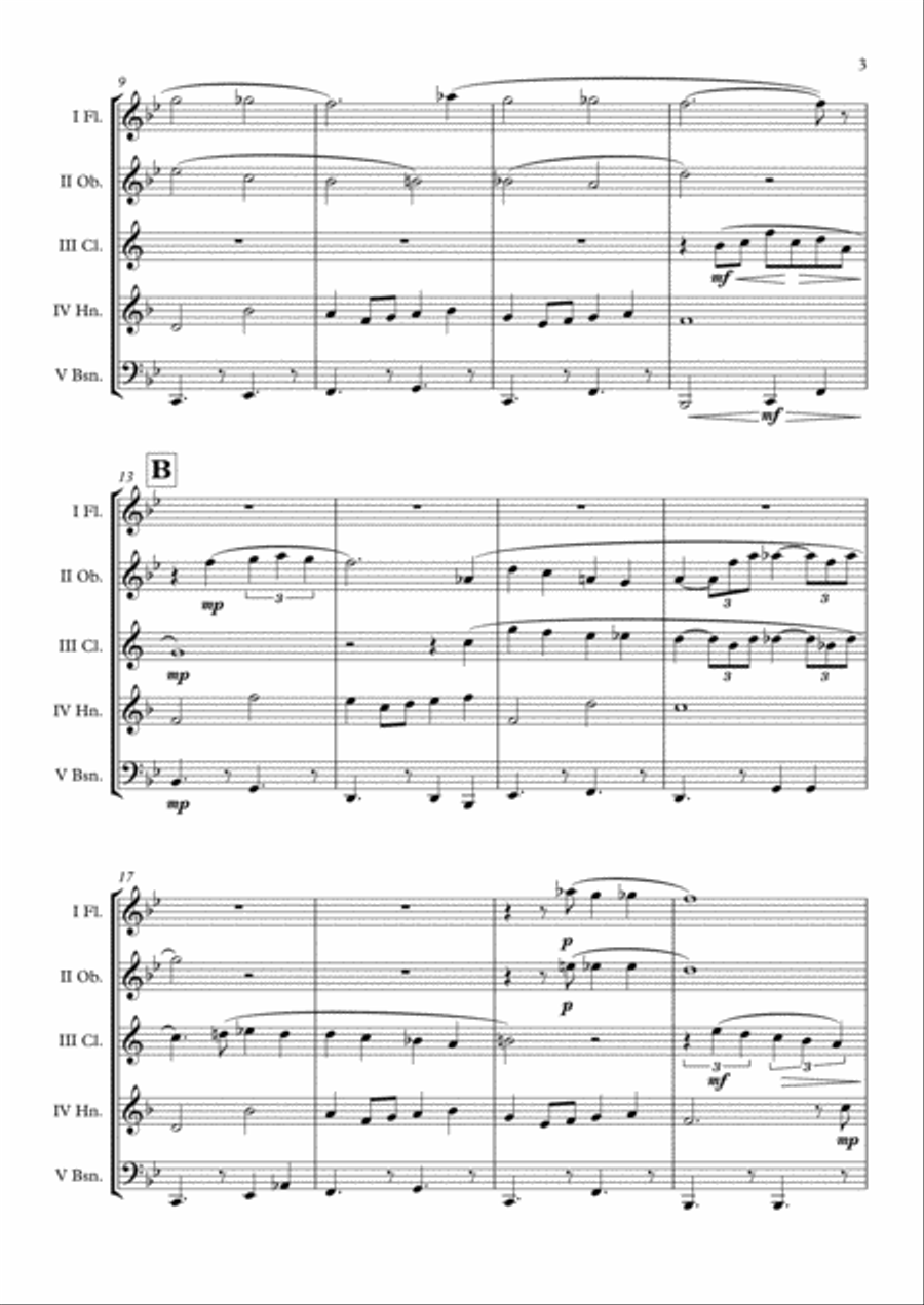 Over The Rainbow (from The Wizard Of Oz) Woodwind Quintet scores gallery preview page 4