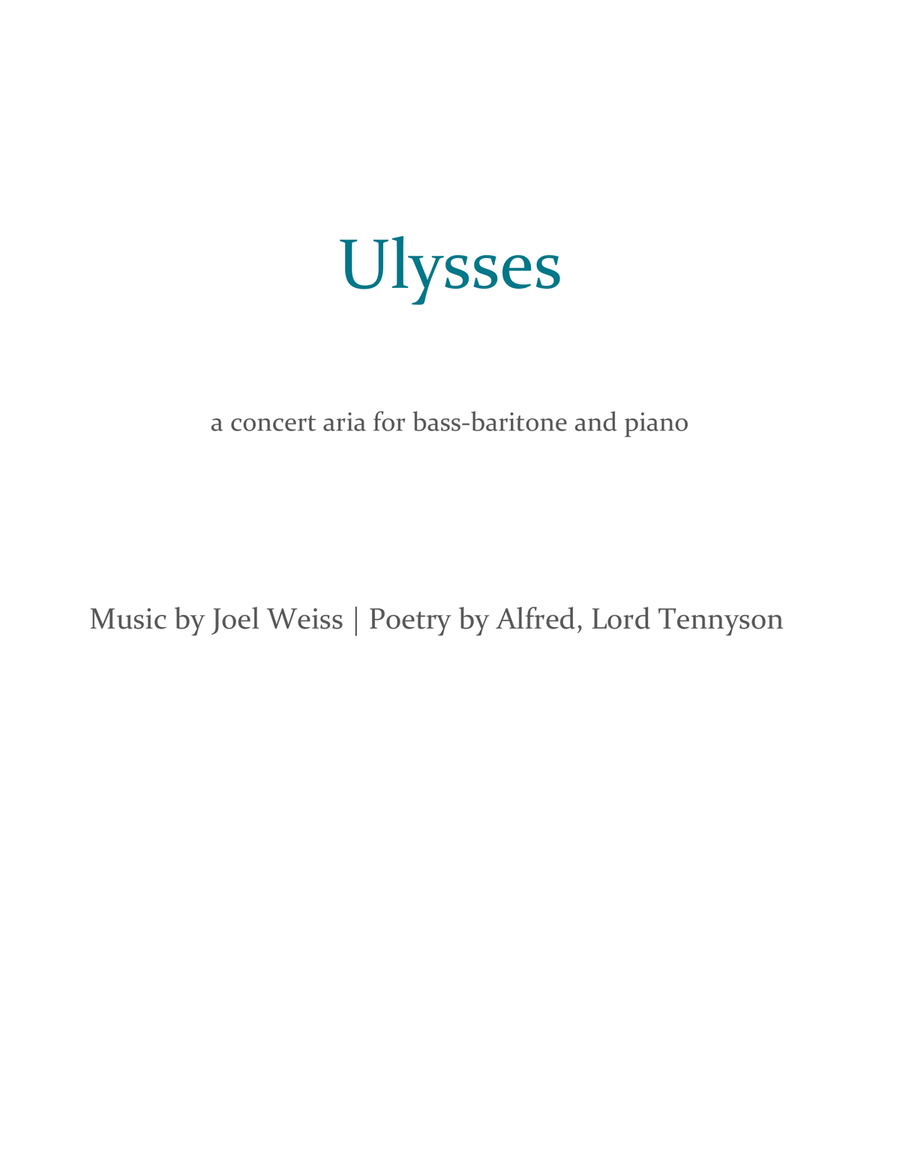 Ulysses Bass Voice scores gallery preview page 1