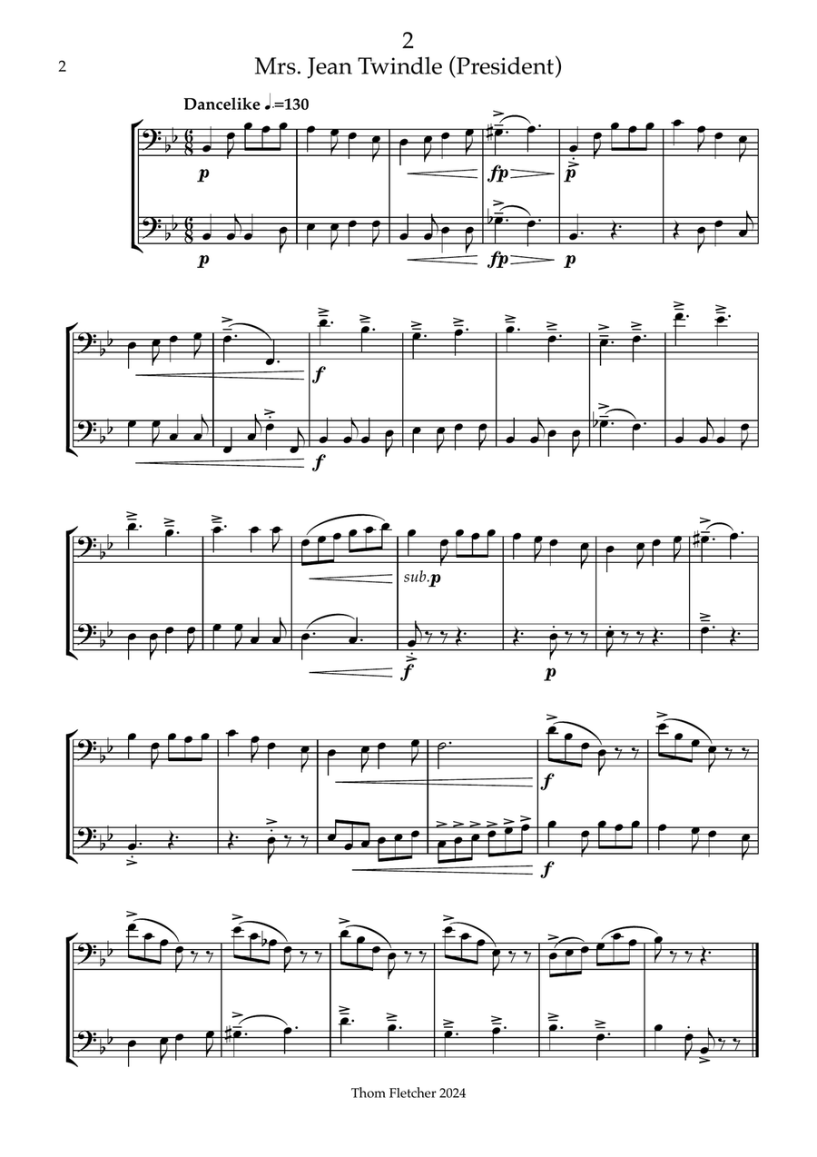 A Meeting of the Highly Distinguished Committee of Upright Citizens Woodwind Duet scores gallery preview page 5