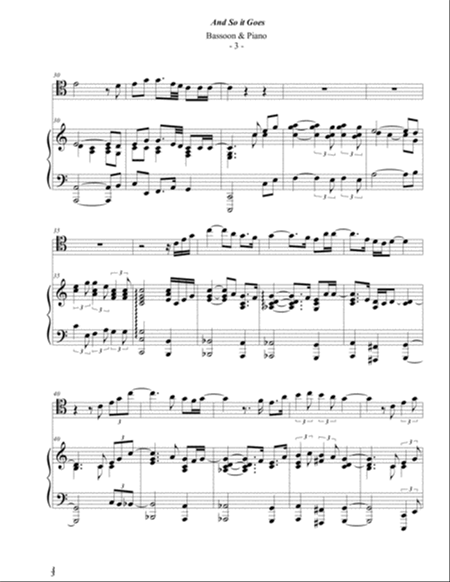 And So It Goes Bassoon scores gallery preview page 3