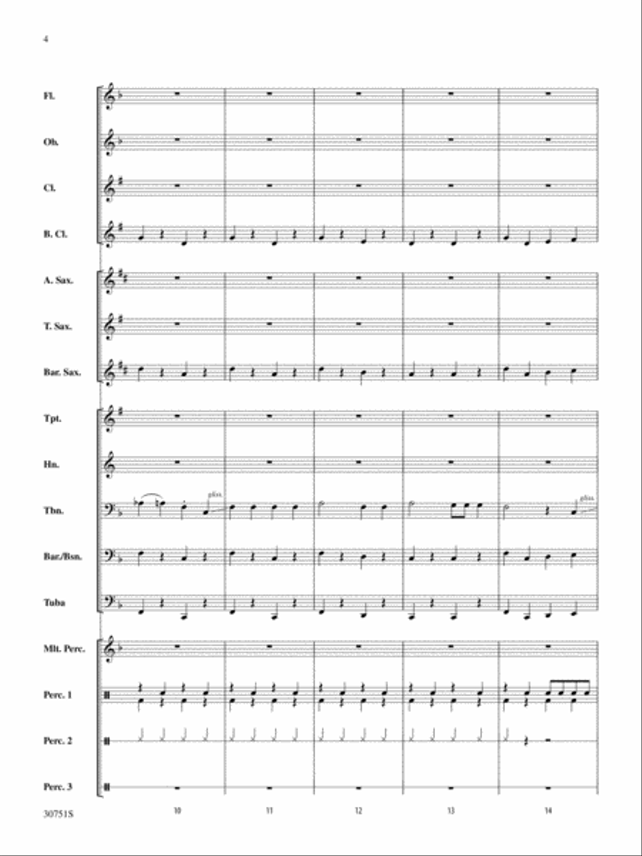 Dem Bones: Score Dem Bones: Score Concert Band scores gallery preview page 4