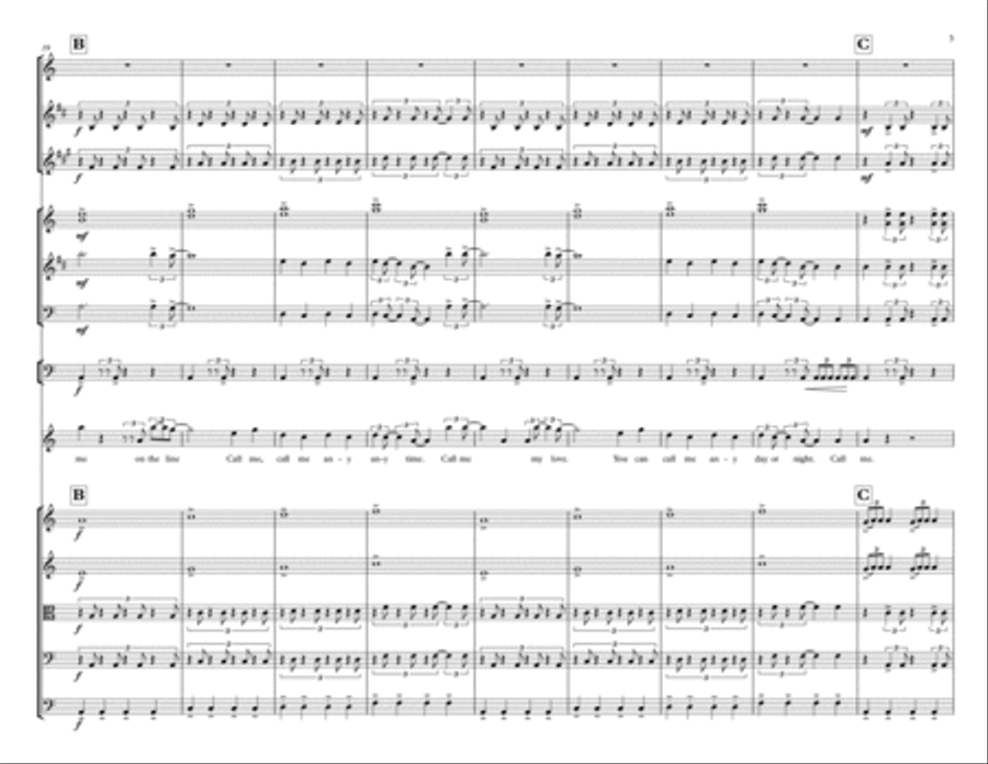 Call Me Call Me Small Ensemble scores gallery preview page 3