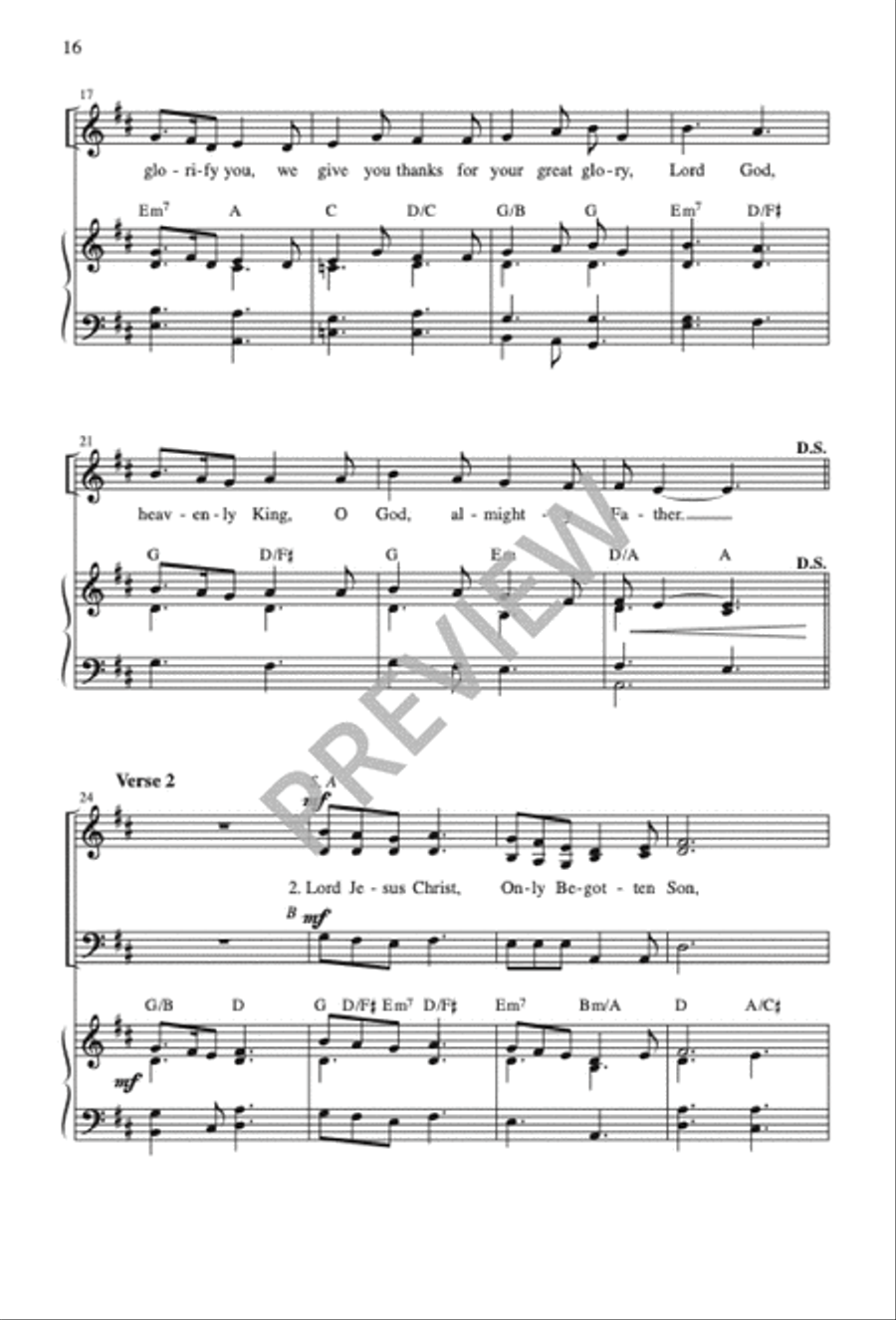 Mass of Joy and Peace, Tenth Anniversary edition - Choral / Accompaniment edition 3-Part scores gallery preview page 17