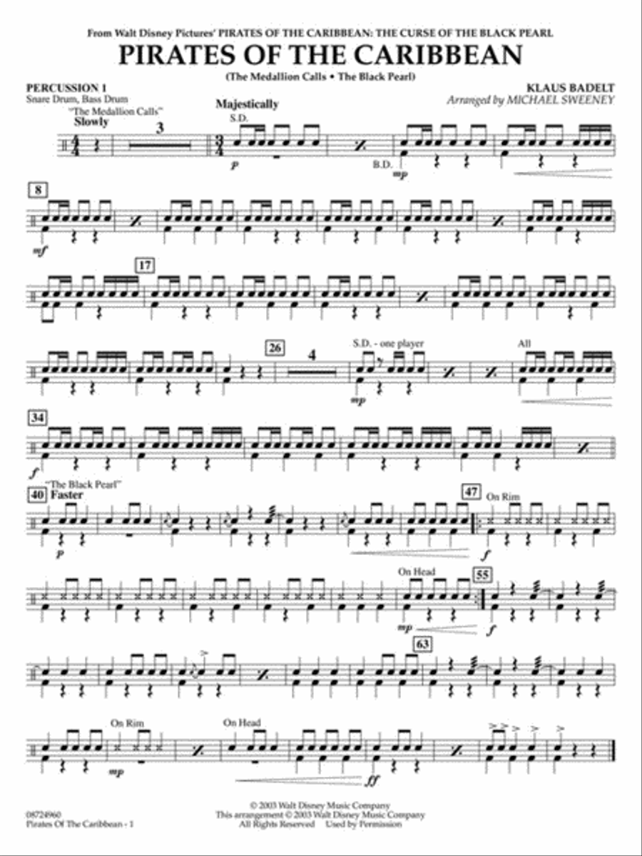 Pirates of the Caribbean Pirates of the Caribbean Concert Band scores gallery preview page 12