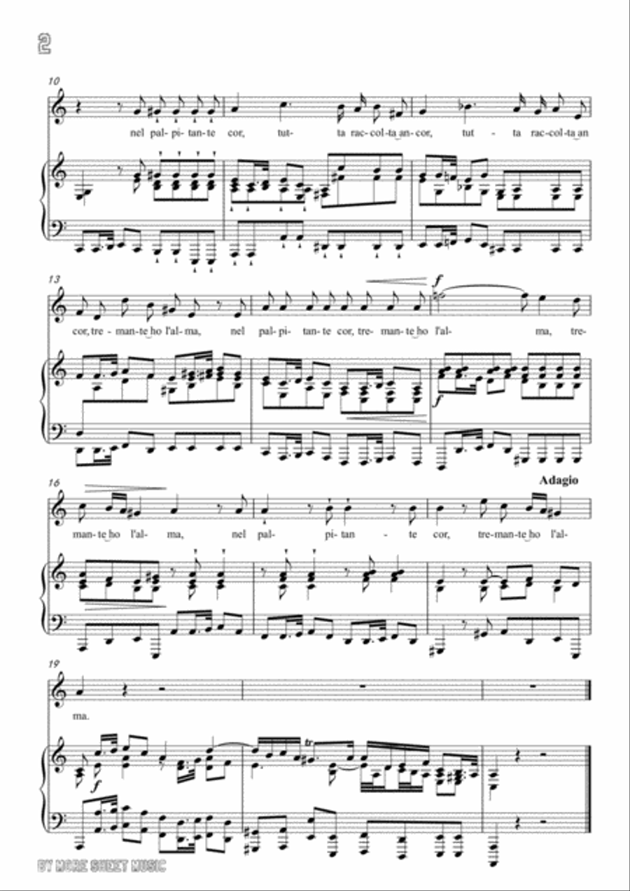 Handel-Tutta raccolta ancor in a minor,for Voice and Piano Voice Solo scores gallery preview page 4