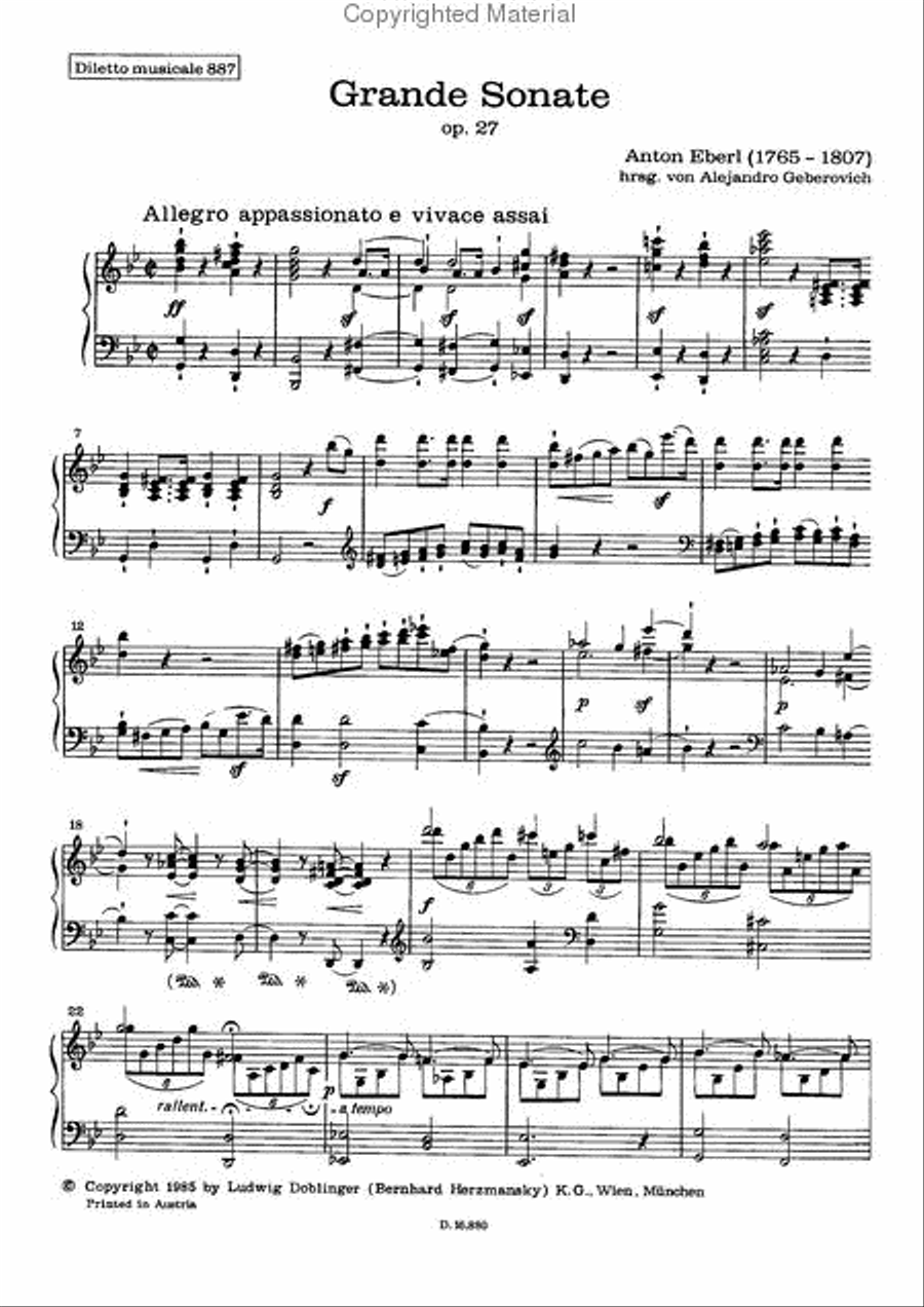 Grande Sonate g-moll op. 27 Piano Solo scores gallery preview page 2