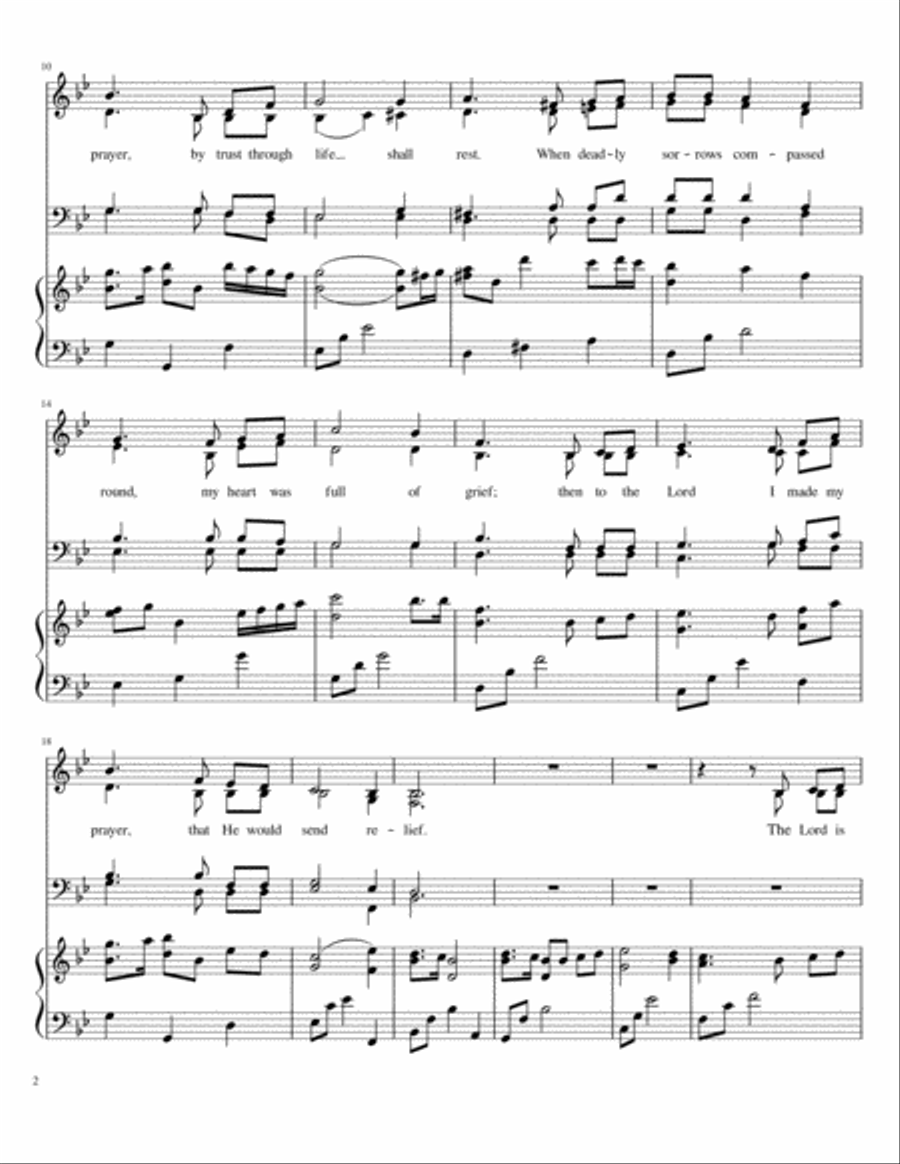 I Love the Lord SATB easy 4-Part scores gallery preview page 2