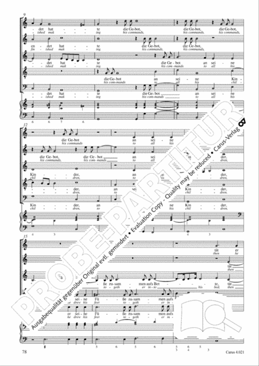 Schein: Israelsbrunnlein. Fontana d'Israel. Complete edition Choir scores gallery preview page 85