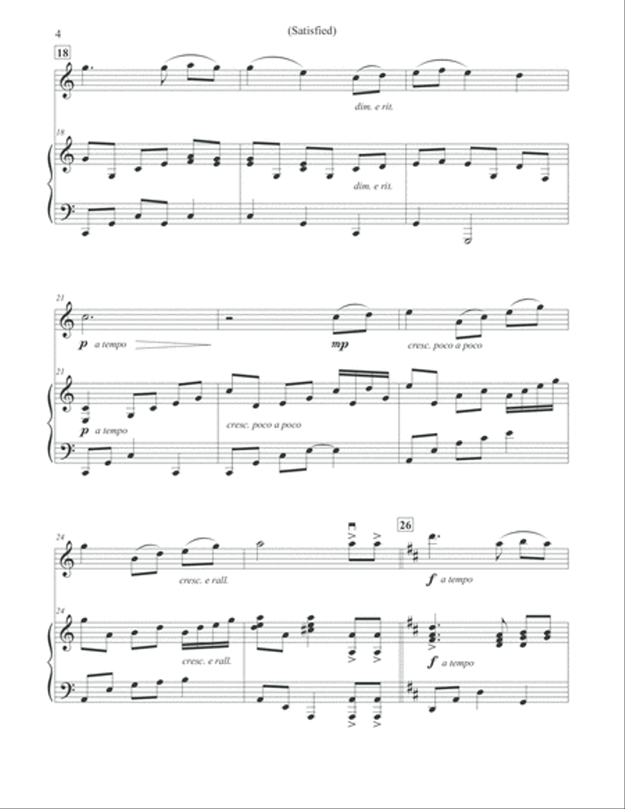 Satisfied - Violin & Piano Violin Solo scores gallery preview page 4