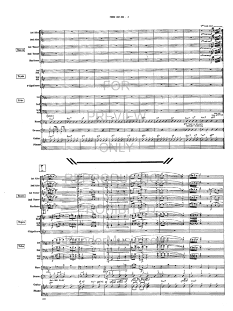 Three And One Jazz Ensemble scores gallery preview page 9