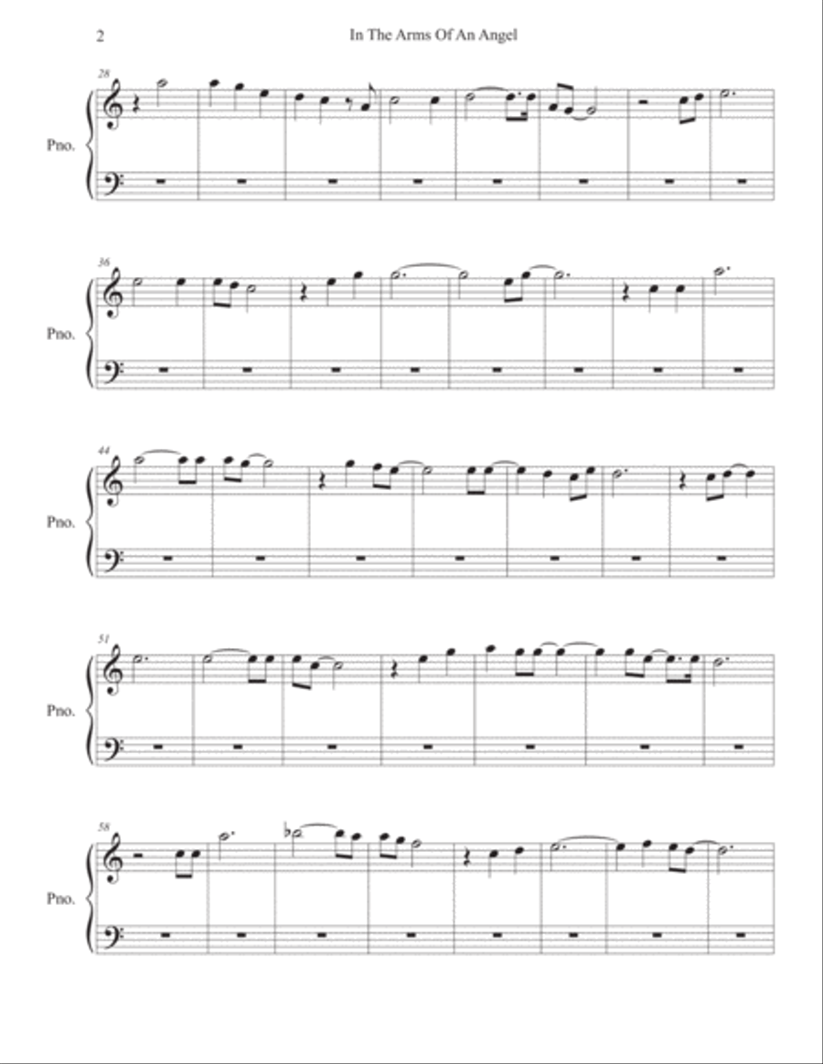 Angel Easy Piano scores gallery preview page 2